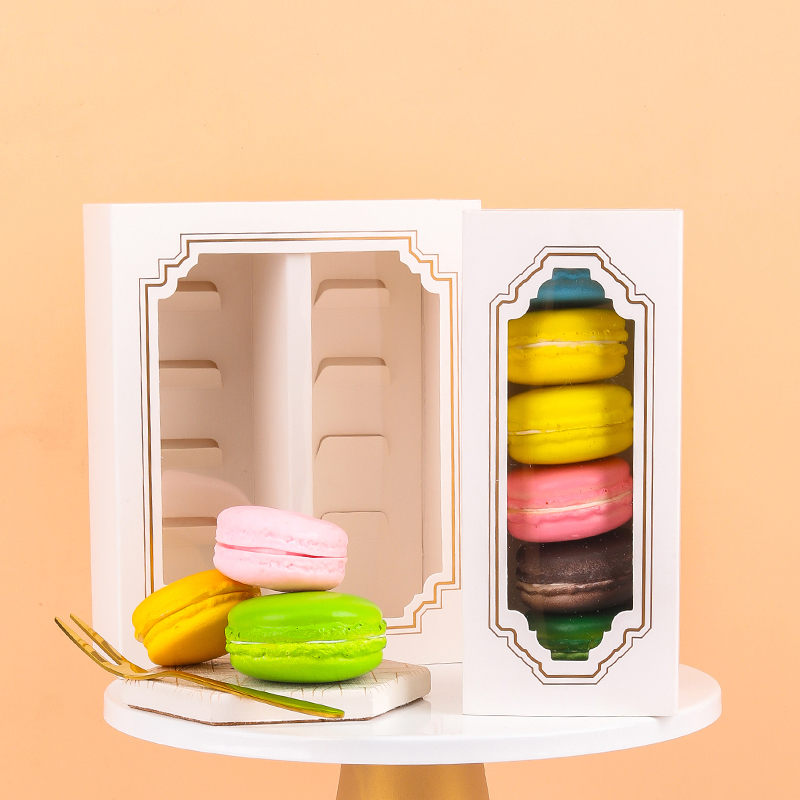 자원 서랍 유형 저장 상자 식품 상자 흰색 마카롱 종이 상자